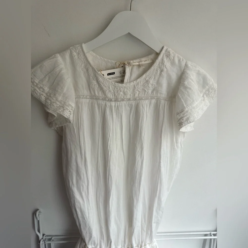 Girls size 7y loveshackfancy White Short Sleeve Dress